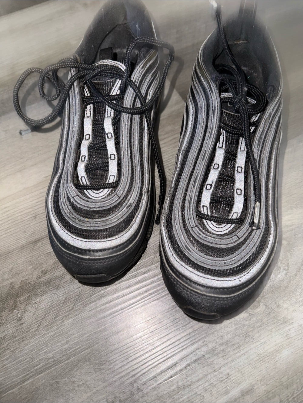 Nike Women’s Black and Gray Layered Running Sneakers